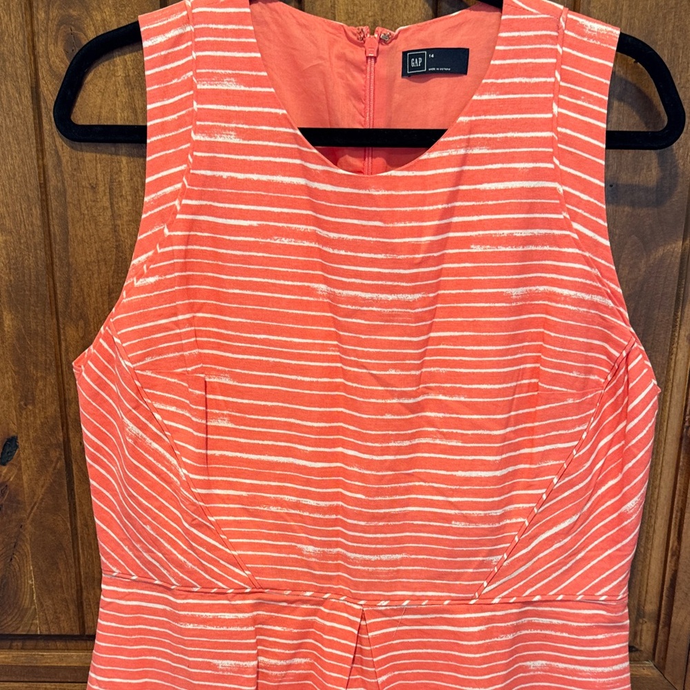GAP Coral and White Striped Dress - Picture 3 of 5